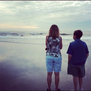 three generations at sunrise.